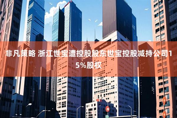 非凡策略 浙江世宝遭控股股东世宝控股减持公司15%股权